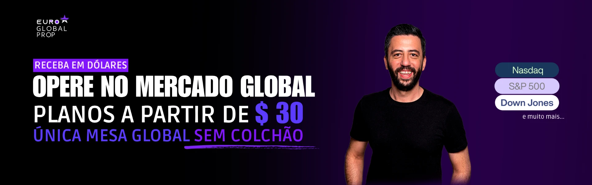Euro Global Prop — opere no mercado global, planos a partir de US$ 30